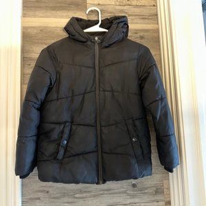 BLACK PUFFER JACKET SIZE 7/8